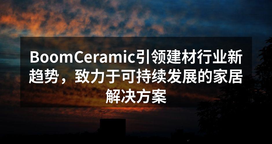 BoomCeramic新产品展示